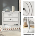 Sidney Traditional 3-Drawer Nightstand with Built-In Outlets and USB by HULALA HOME