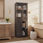 Tall Kitchen Pantry Cabinet, Freestanding Storage Cabinet, Bathroom Storage Cabinet with Doors