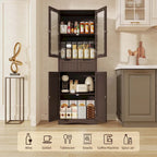 Tall Kitchen Pantry Cabinet, Freestanding Storage Cabinet, Bathroom Storage Cabinet with Doors