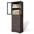 Tall Kitchen Pantry Cabinet, Freestanding Storage Cabinet, Bathroom Storage Cabinet with Doors