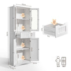 Tall Kitchen Pantry Cabinet, Freestanding Storage Cabinet, Bathroom Storage Cabinet with Doors