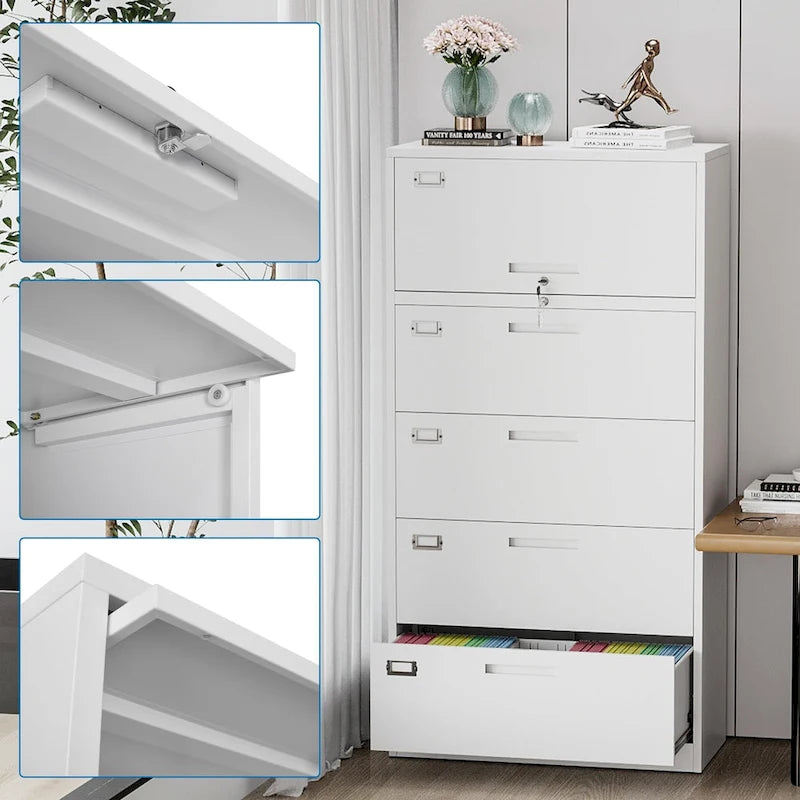 Steel Lateral File Cabinet with Lock