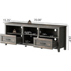 70 inch Farmhouse TV Stand with Storage 2 Drawers - M