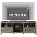 70 inch Farmhouse TV Stand with Storage 2 Drawers - M