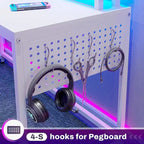 63.8 L Shaped Desk, Reversible Computer Desk Gaming Desk