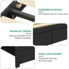 Velvet Queen Platform Bed - Adjustable Headboard - Storage Box - No Box Spring