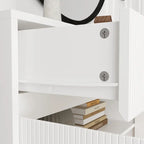 White Buffet Sideboard - 63W - 4 Doors & 2 Drawers - Pine Legs