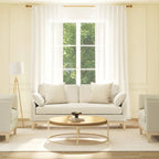 Pasadena 75.5 Velvet Modern Farmhouse Loose Pillow-Back Sofa