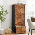 4-Drawer Wood Vertical File Filing Cabinet with Removable Hanging Rod for A4 /Letter Size