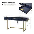 Patricia Modern 3 Drawer Desk with USB Ports and Outlet by HULALA HOME