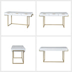 Patricia Modern 3 Drawer Desk with USB Ports and Outlet by HULALA HOME