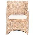 SAFAVIEH Cheryle Wicker Washed Brown Wingback Arm Chair (Fully Assembled) - 26 W x 23 D x 34 H - 26Wx23Dx34H