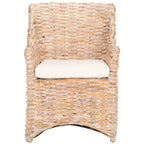 Cheryle Wicker Washed Brown Wingback Arm Chair (Fully Assembled) - 26 W x 23 D x 34 H - 26Wx23Dx34H