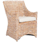 Cheryle Wicker Washed Brown Wingback Arm Chair (Fully Assembled) - 26 W x 23 D x 34 H - 26Wx23Dx34H