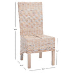 Cheryle Wicker Washed Brown Wingback Arm Chair (Fully Assembled) - 26 W x 23 D x 34 H - 26Wx23Dx34H