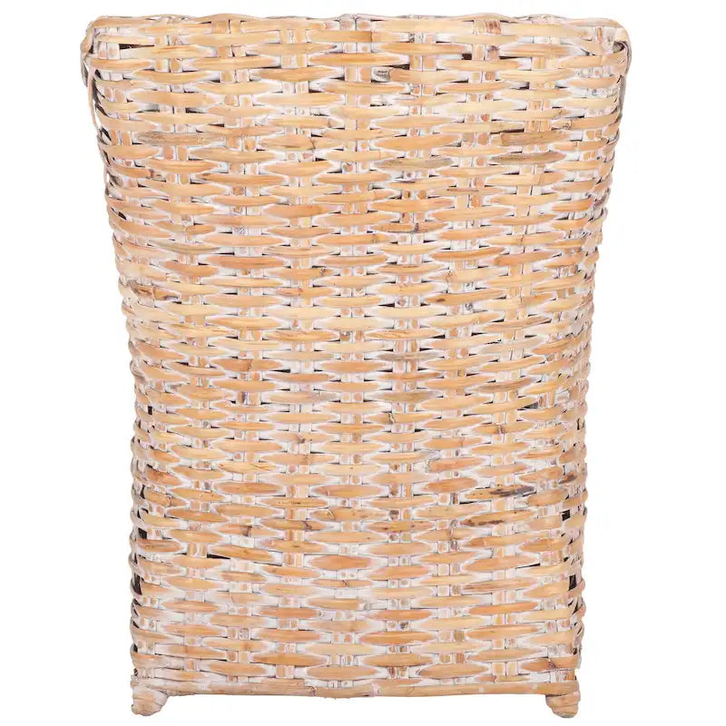 Cheryle Wicker Washed Brown Wingback Arm Chair (Fully Assembled) - 26 W x 23 D x 34 H - 26Wx23Dx34H