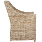Cheryle Wicker Washed Brown Wingback Arm Chair (Fully Assembled) - 26 W x 23 D x 34 H - 26Wx23Dx34H