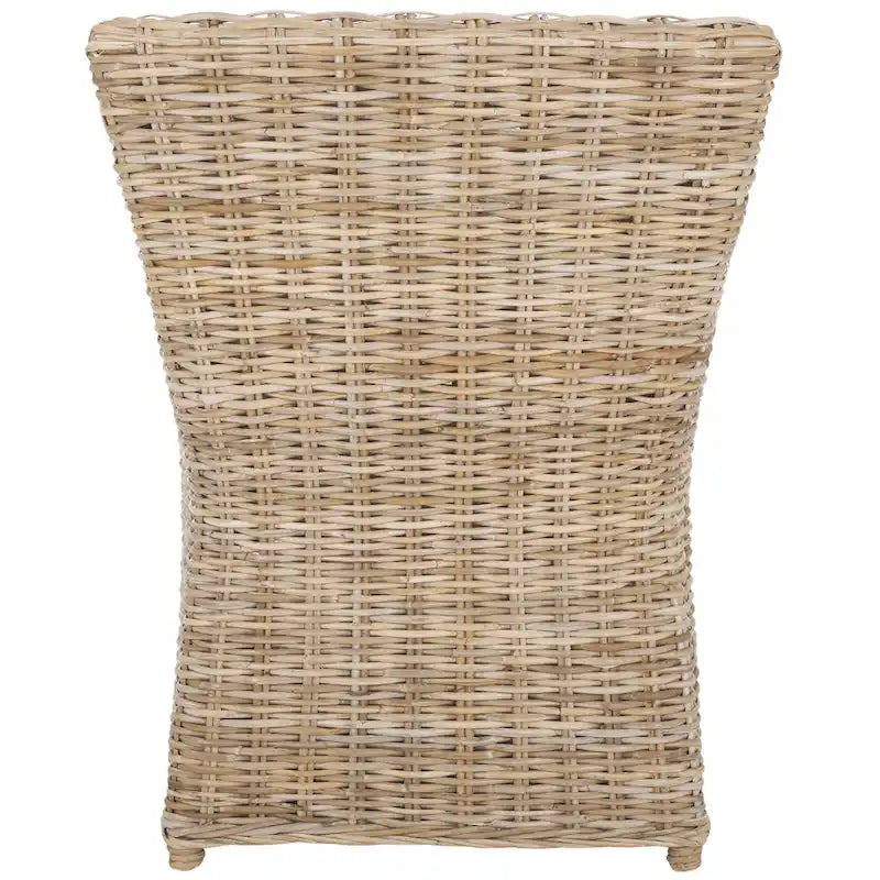 Cheryle Wicker Washed Brown Wingback Arm Chair (Fully Assembled) - 26 W x 23 D x 34 H - 26Wx23Dx34H