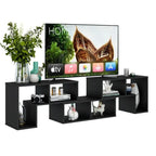 3 Pieces TV Stand Console Entertainment Center for TVs up To 65 Inch with Bookcase Shelves - 26.5 x 12 x 17 (L x W x H)