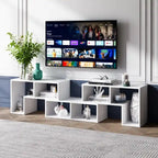 3 Pieces TV Stand Console Entertainment Center for TVs up To 65 Inch with Bookcase Shelves - 26.5 x 12 x 17 (L x W x H)