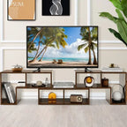 3 Pieces TV Stand Console Entertainment Center for TVs up To 65 Inch with Bookcase Shelves - 26.5 x 12 x 17 (L x W x H)