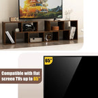3 Pieces TV Stand Console Entertainment Center for TVs up To 65 Inch with Bookcase Shelves - 26.5 x 12 x 17 (L x W x H)