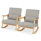 Costway Set of 2 Rocking Chairs with Pillow Rocking Armchairs with - See Details
