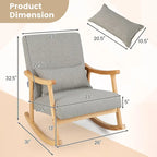 Costway Set of 2 Rocking Chairs with Pillow Rocking Armchairs with - See Details