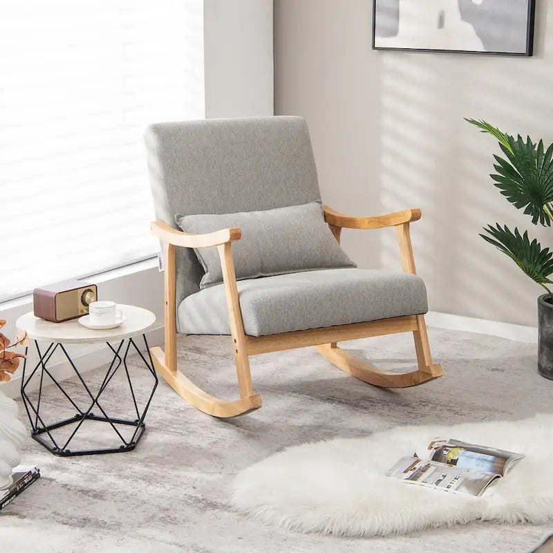 Costway Set of 2 Rocking Chairs with Pillow Rocking Armchairs with - See Details