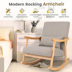 Costway Set of 2 Rocking Chairs with Pillow Rocking Armchairs with - See Details