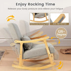 Costway Set of 2 Rocking Chairs with Pillow Rocking Armchairs with - See Details