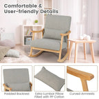 Costway Set of 2 Rocking Chairs with Pillow Rocking Armchairs with - See Details