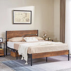 Taomika Bedroom Set of 3,Platform Bed Frame and Modern Nightstands Set of 2