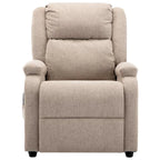 vidaXL Massage Chair Cream Fabric - 71 x 92 x 96 cm