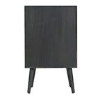 Natural Brown Rattan Accent Cabinet - 1 Drawer & 1 Door - Pine Wood