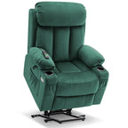 MCombo Large Power Lift Recliner with Extended Footrest for Big and Tall Elderly People, Hand Remote, Cup Holders, Fabric 7426