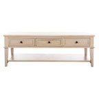 Tressie Sepia Traditional Rectangle Coffee Table - 54 x 23.6 x 19.3 - 54Wx24Dx19H