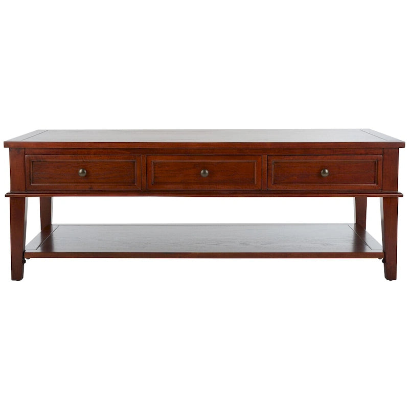 Tressie Sepia Traditional Rectangle Coffee Table - 54 x 23.6 x 19.3 - 54Wx24Dx19H
