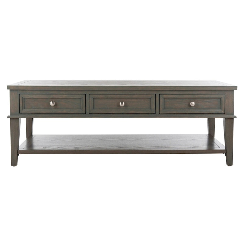Tressie Sepia Traditional Rectangle Coffee Table - 54 x 23.6 x 19.3 - 54Wx24Dx19H