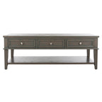 Tressie Sepia Traditional Rectangle Coffee Table - 54 x 23.6 x 19.3 - 54Wx24Dx19H