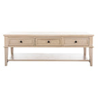 Tressie Sepia Traditional Rectangle Coffee Table - 54 x 23.6 x 19.3 - 54Wx24Dx19H