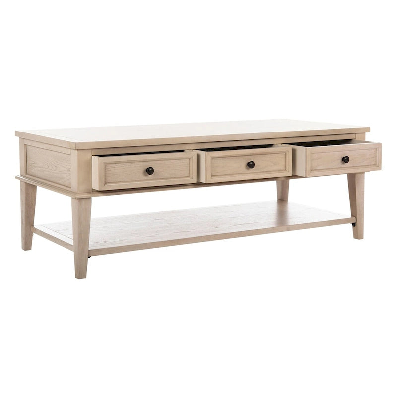 Tressie Sepia Traditional Rectangle Coffee Table - 54 x 23.6 x 19.3 - 54Wx24Dx19H