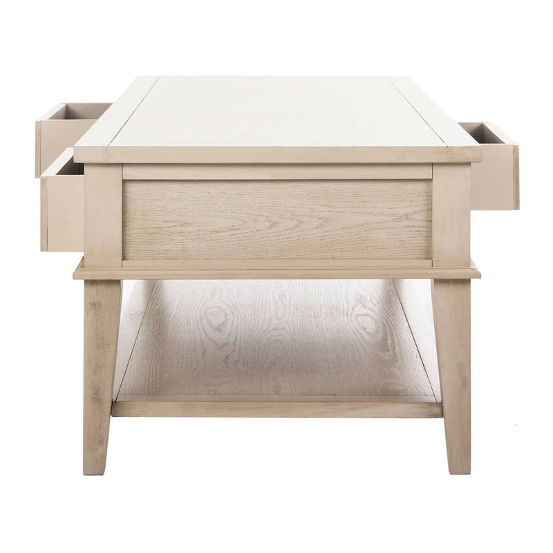 Tressie Sepia Traditional Rectangle Coffee Table - 54 x 23.6 x 19.3 - 54Wx24Dx19H