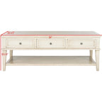 Tressie Sepia Traditional Rectangle Coffee Table - 54 x 23.6 x 19.3 - 54Wx24Dx19H