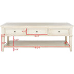 Tressie Sepia Traditional Rectangle Coffee Table - 54 x 23.6 x 19.3 - 54Wx24Dx19H