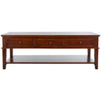 Tressie Sepia Traditional Rectangle Coffee Table - 54 x 23.6 x 19.3 - 54Wx24Dx19H