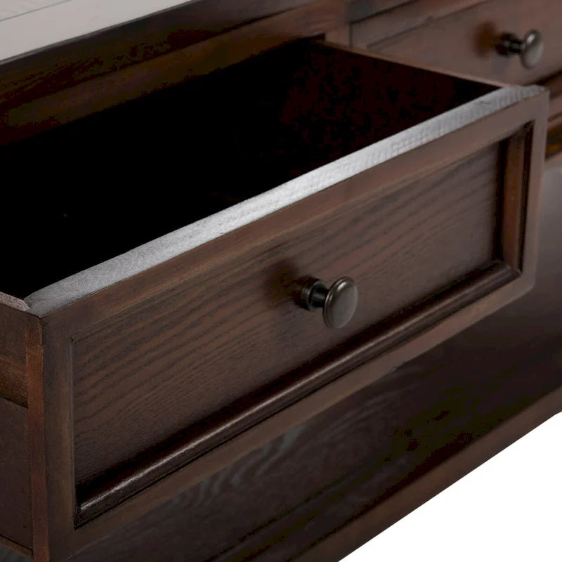 Tressie Sepia Traditional Rectangle Coffee Table - 54 x 23.6 x 19.3 - 54Wx24Dx19H