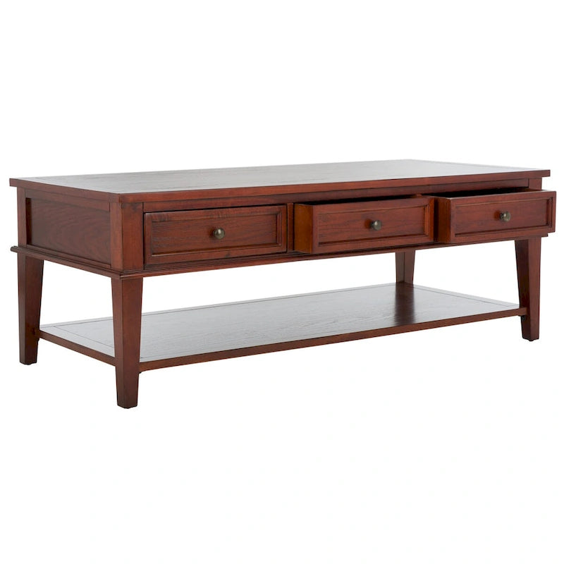 Tressie Sepia Traditional Rectangle Coffee Table - 54 x 23.6 x 19.3 - 54Wx24Dx19H