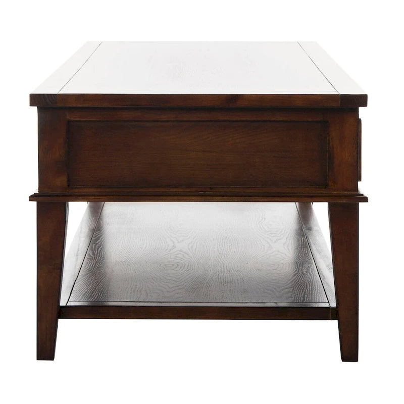 Tressie Sepia Traditional Rectangle Coffee Table - 54 x 23.6 x 19.3 - 54Wx24Dx19H