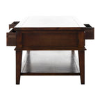 Tressie Sepia Traditional Rectangle Coffee Table - 54 x 23.6 x 19.3 - 54Wx24Dx19H